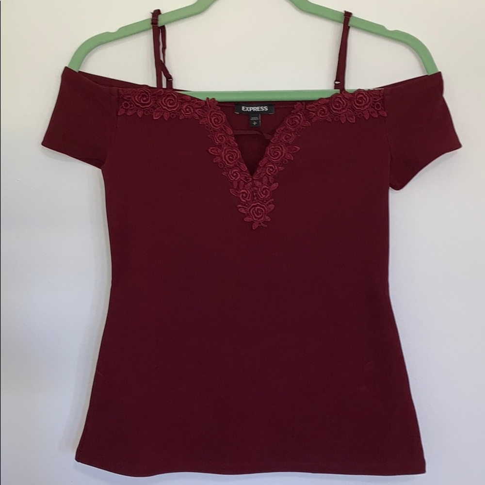 Express Maroon Top. Size S.